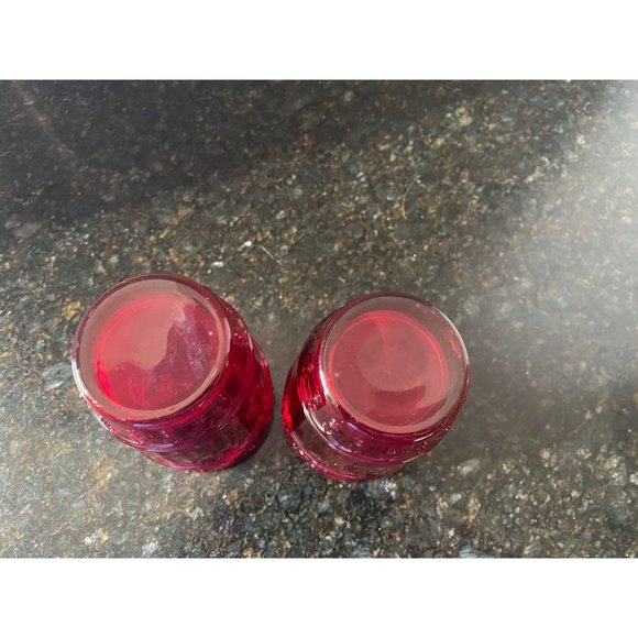 Ruby Red Embossed 5" High Drinking Glasses (Qty. 2) - Picture 6 of 6